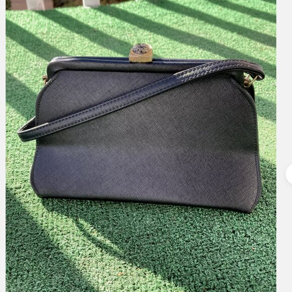 Theodor California Black Handbag with Emblem/Jewel - Picture 1 of 4